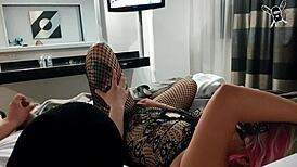 We masturbate watching each other's big ass and tits