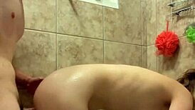 fucking wet step sister in the shower with anal