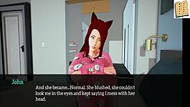 My New Family 26: Blonde And Redhead Cartoon Sisters With Small Tits