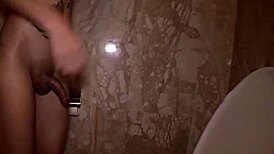 After riding guys dick ladyboy green fucks his ass with tits and cock