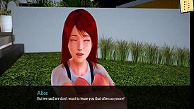 Exploring my new family in this cartoon game.