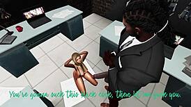 Second life black security guard fucks asian muslim woman