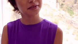 I watch petite stepsister scissoring with strapon