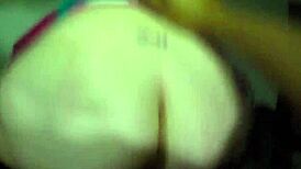 POV big ass amateur white girl bouncing on black cock