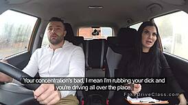 hey, watch this big tits examiner bang a muscled dude!