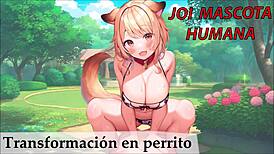 Intense JOI in Spanish for Sexual Slaves Transforming into Puppies