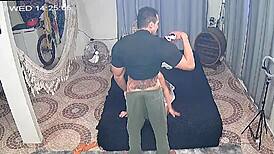 check out this latina couple getting hardcore assfucking and anal in the kennel camera