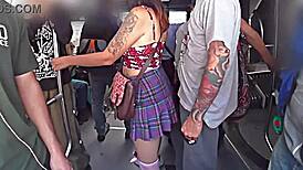 I Wore a Skirt and Thong, Rode the Metrobus in USA Seeking a Mexican Guy for a Quick Grind
