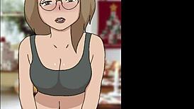 Xmas Visitor Arrives at the Cartoon House for Holiday Cheer.