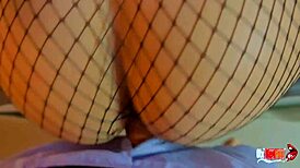 seductive young brunette views porn with a lucky guy and his big cock!