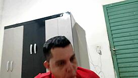 Intriguing gay blowjob session unfolds