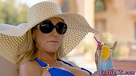 mature blonde with huge tits just can't stop sucking me off. damn, she's good!