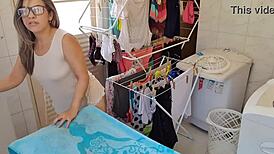 Teasingly Revealing My Natural Tits and Pussy in Panties