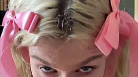 Emma Rosie delivers intense blowjob and facial in hot hookup.