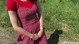 Couple Rips Clothes For Quick Blowjob On Outdoor Hiking Trip