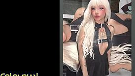 Colombian Goth Latina Slut Gets Facial in Casting