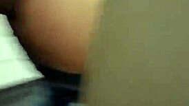 Wow, gym bathroom action with sheer views!