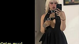 Colombian Goth Latina Slut Gets Facial in Casting