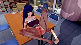 3d hentai big ass big tits sex with squirting and riding