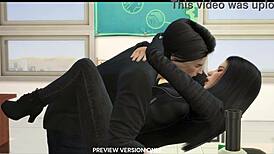 Holy crap, Damon and Elena in a wild classroom 3D hentai scene!