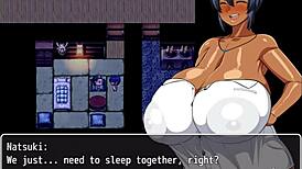 Tanned girl natsuki explores hentai game episode 39 wife raw mating.