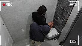 wife sneaks quick fucks at the club with bent-over action