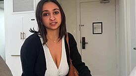 Big Titty Coworker Hailey Rose Rejects Condom on Business Trip Hookup