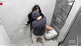 wife sneaks quick fucks at the club with bent-over action