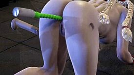 All holes penetration with a big dick in 3D porn video