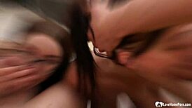 two nerds handle our needs in homemade group fun. amateurs bent over in wild 4some.