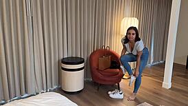 Big Titty Coworker Hailey Rose Rejects Condom on Business Trip Hookup