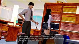 Brunette Hentai Academy Fuck