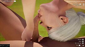 Wild Doctor's Acrobatic Deepthroat Yoga Fuck in Public