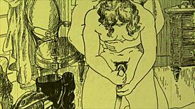Vintage erotic drawing captures timeless sensual art.