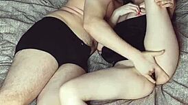 i tease the cute babe's pussy gently