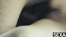 You see her big natural tits bouncing while he fucks her doggystyle after blowjob