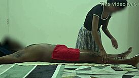 Flashing My Dick to Massage Girl While Wife Watches