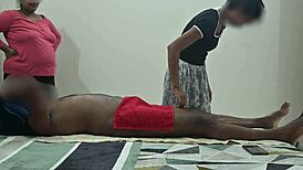 Flashing My Dick to Massage Girl While Wife Watches