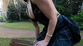 Heyy, caught doing risky anal and blowjob in public park!