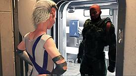 Horny blonde friend gives blowjob