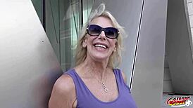 German Scout Seduces Blonde GILF Bianca for Rough Model Casting