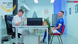 creamy twink gets a steamy massage in hd erotic action