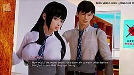 Brunette Hentai Academy Fuck