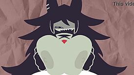 Miss Circle engages in intense group banging in anime style