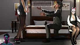 Femdom Mistress In Heels Plays Sex Game, Upskirt Big Tits Exposed!