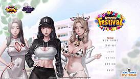 in ep3, my naughty nurse yui gives a surprise handjob at the festival