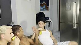 Nephew Arrives Early And Catches Uncles Fucking! What A Surprise!