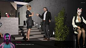 Femdom Mistress In Heels Plays Sex Game, Upskirt Big Tits Exposed!