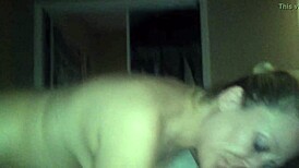 An older woman gives a blowjob and licks his ass