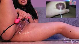 Petite Agatha Dolly Reacts to Fan Videos with Orgasm and Squirting